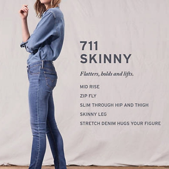 Levi's 711 Skinny Jeans - Picture 4 of 6